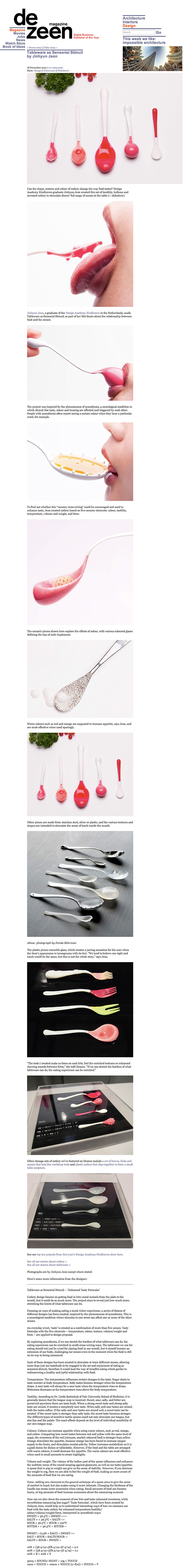 dezeen tableware sensorial stimuli